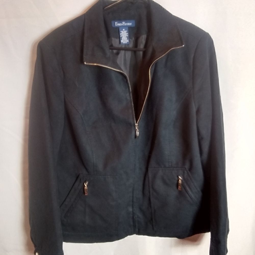 Evan Picone faux suede jacket